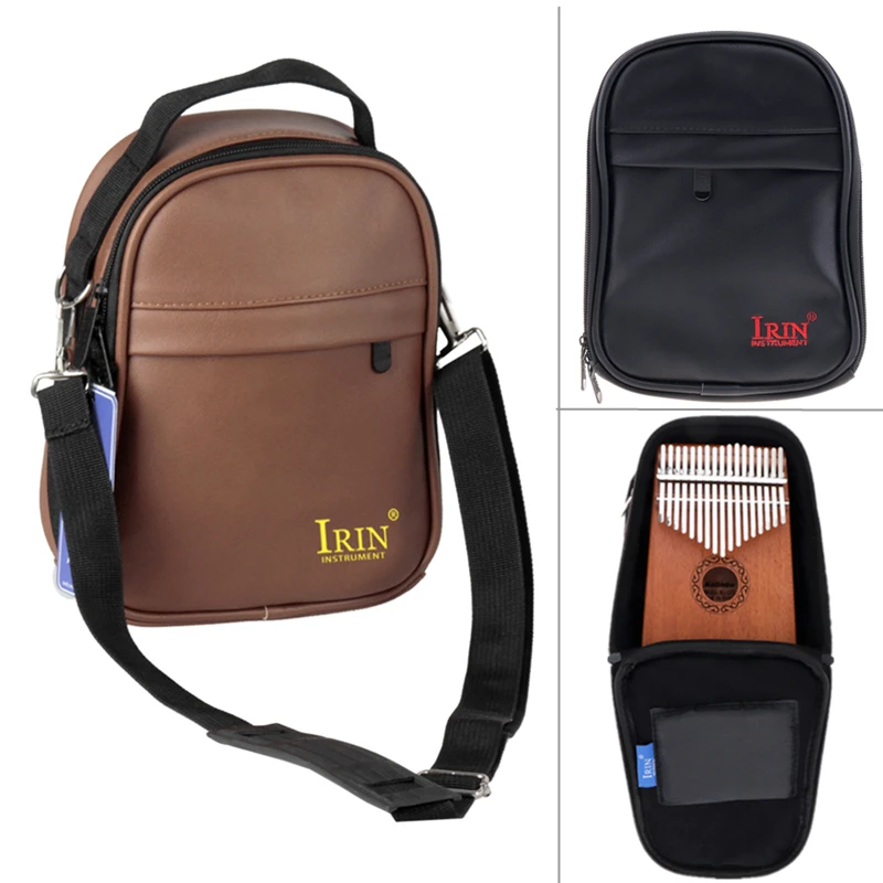 

17 / 15 / 10 Keys Universal Kalimba PU Leather Storage Bag Thumb Piano Mbira Soft Case Cotton Thickening Shoulder Portable Bag
