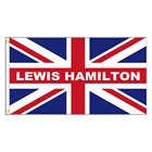 90x150 см 3x5 футов Льюис Гамильтон на британском флаге