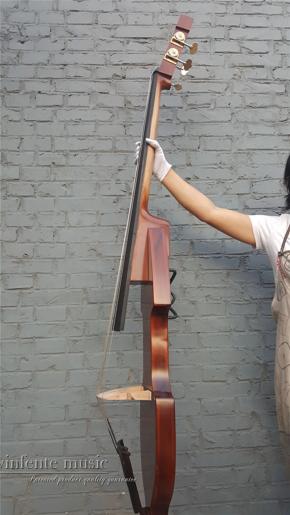 Новинка 3/4 4 струнный Электрический Вертикальный двойной бас отделка бесшумный