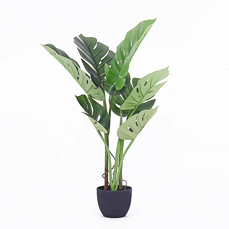 70 см тропические Monstera большие искусственные растения бонсай пластиковое дерево