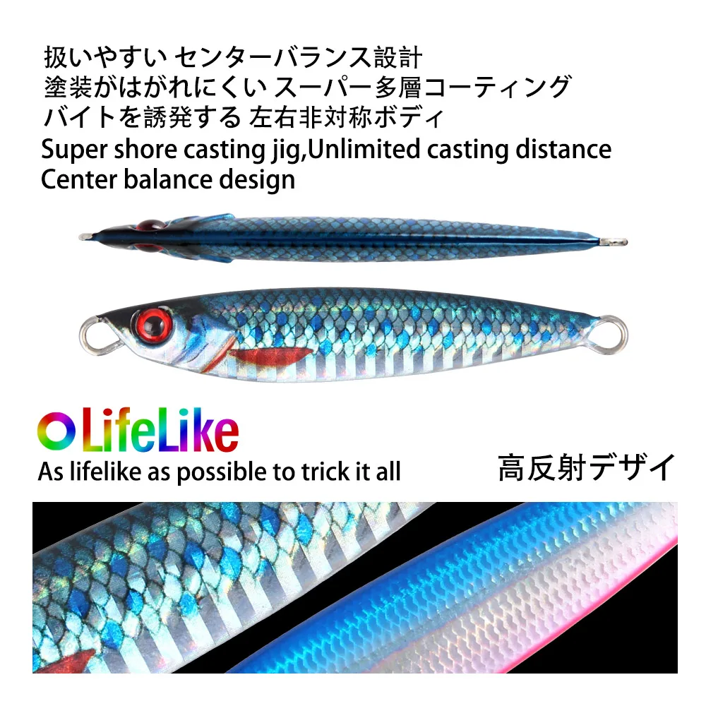 Casting Jigging lure Shore Spoon Metal Jig 20g 30g 40g Saltwater Fishing Bit Artificial Bait | Спорт и развлечения
