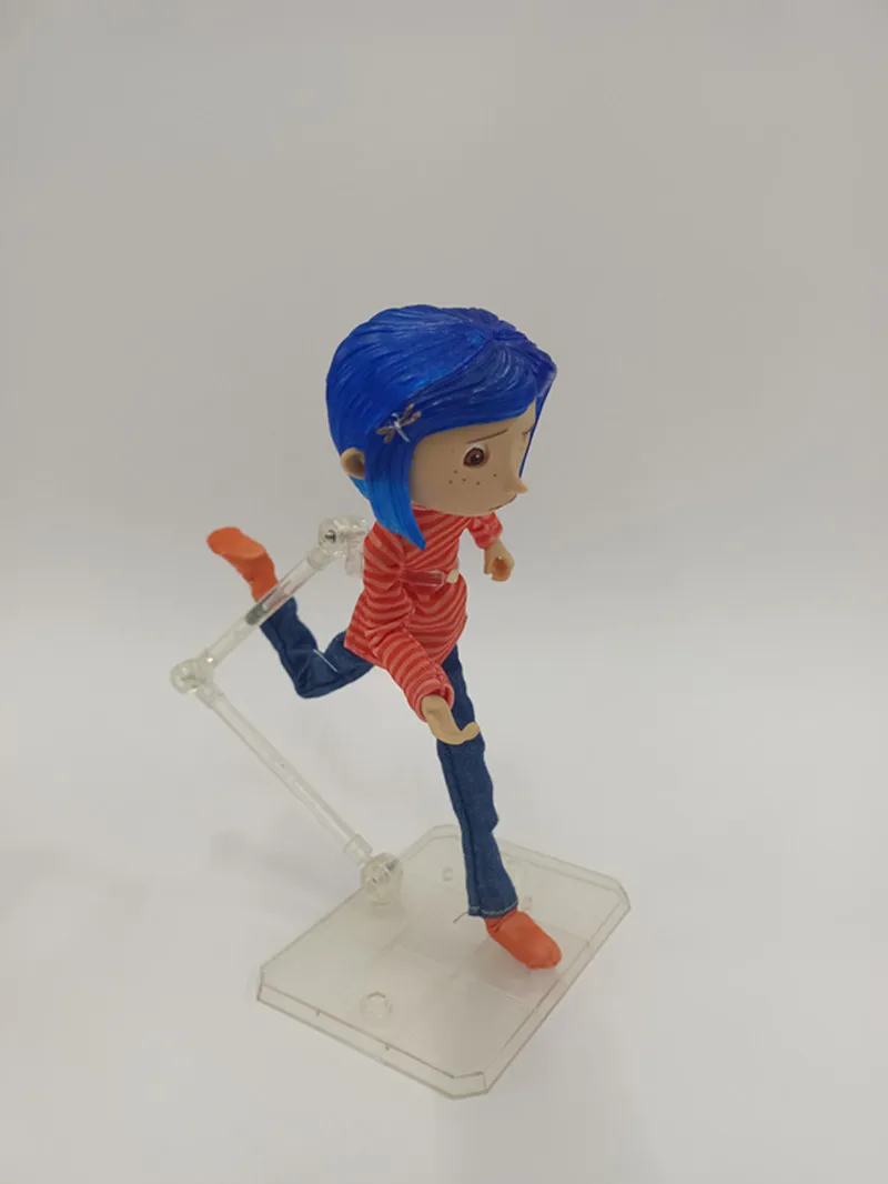 

Movable joint Coraline Doll Figure Doll The Secret Door Coraline y la Puerta Secreta Raincoat Striped Shirt Toy Christmas Gift