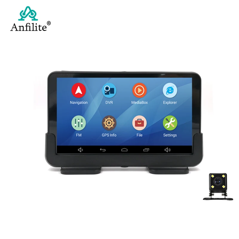 7 дюймов Портативный dvr для автомобиля мотоцикла 1080P видеорегистратор Android WI FI 4