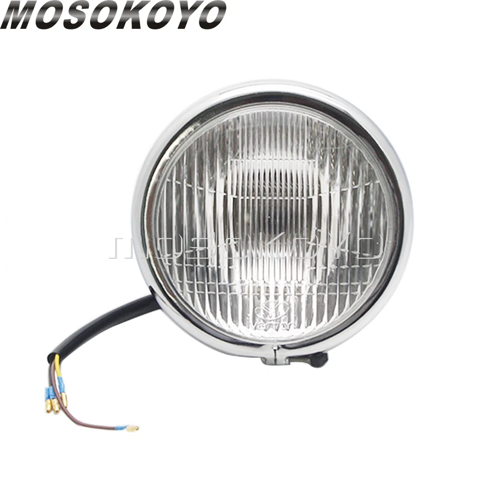 Motorcycle H4 Headlight Headlamp For Harley Honda CG125 Yamaha Suzuki Vintage Chopper 12V Head Light Lamp Cafe Racer Custom |