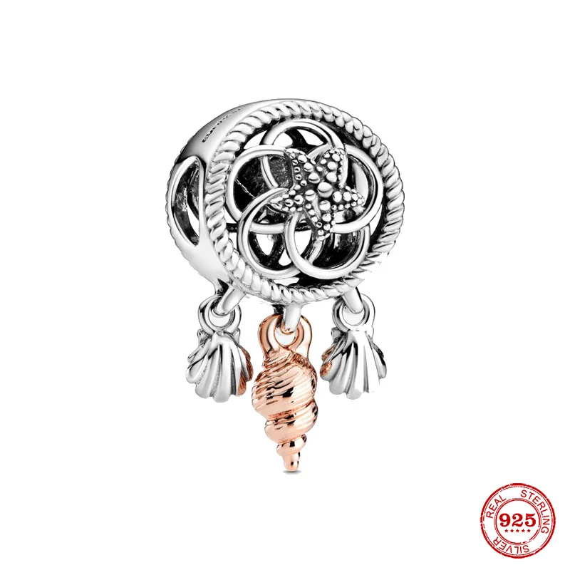 Новинка оригинальный серебряный шарм бусина Шарм dremcatcher для браслетов pandora в