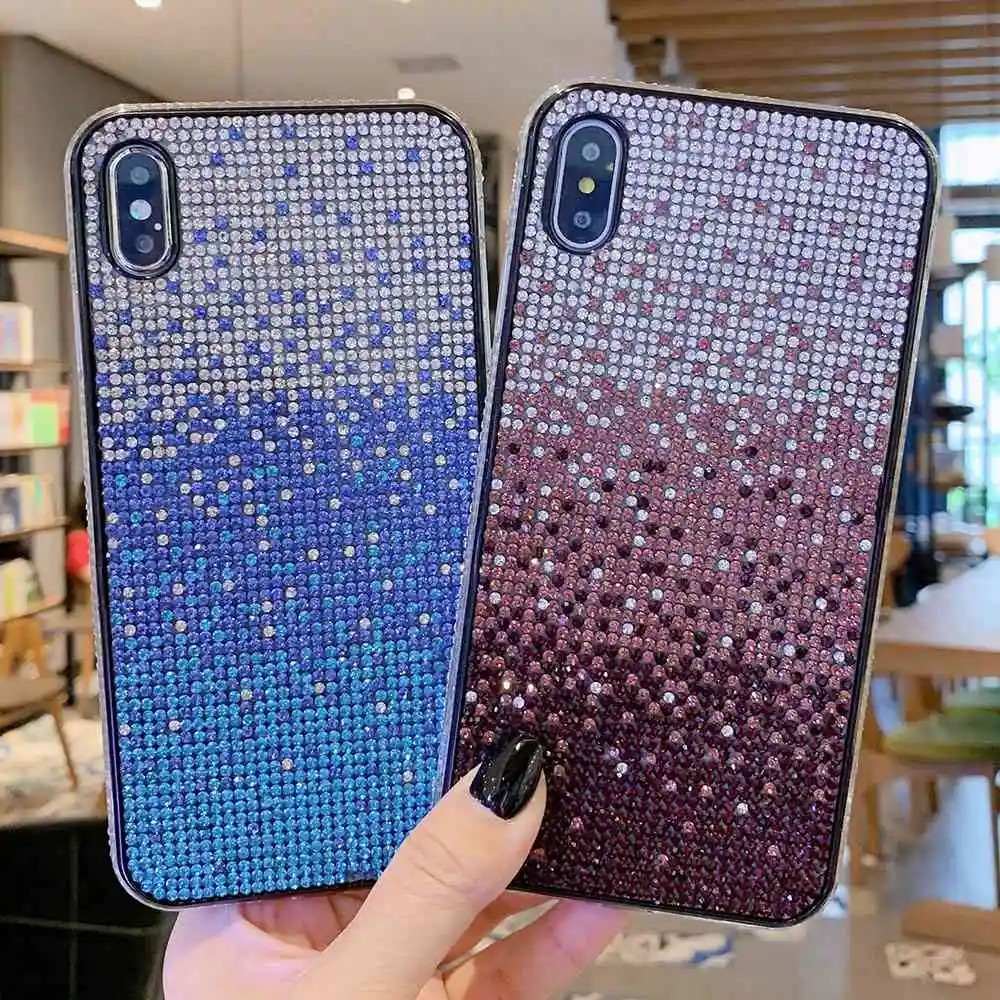 KISSCASE чехол со стразами и блестками для iPhone XR XS X max 7 8 уникальный дизайн роскошь