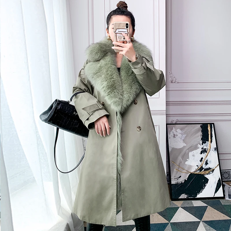 

JCHB 2021 Real Fox Fur Coat Women Korean Parkas Woman Warm Female Jacket Autumn Winter Clothes Fashion Mulheres Casacos Pph2217