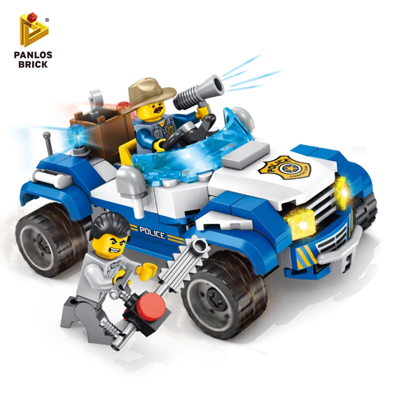 Штабелирование полицейские блоки Вертолет Лодка внедорожник автомобиль