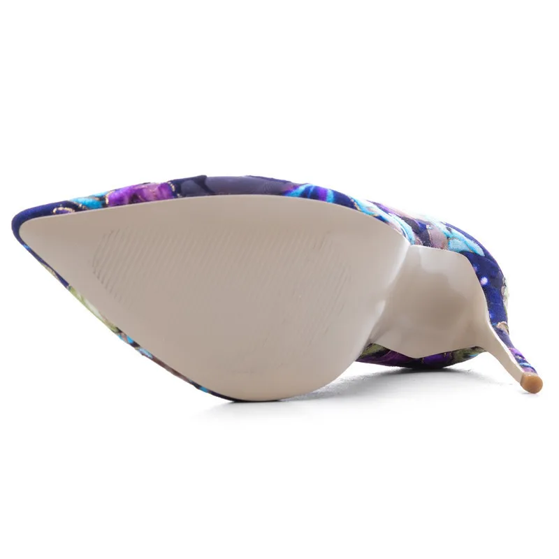 Женские туфли на шпильке YECHNE синие для невесты женские с высоким крючком