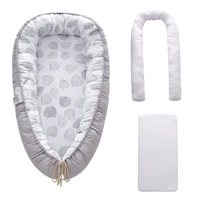portable crib travel bed with pillow baby nest bed for girls boys infant toddler cotton cradle newborn lounger bassinet bumper