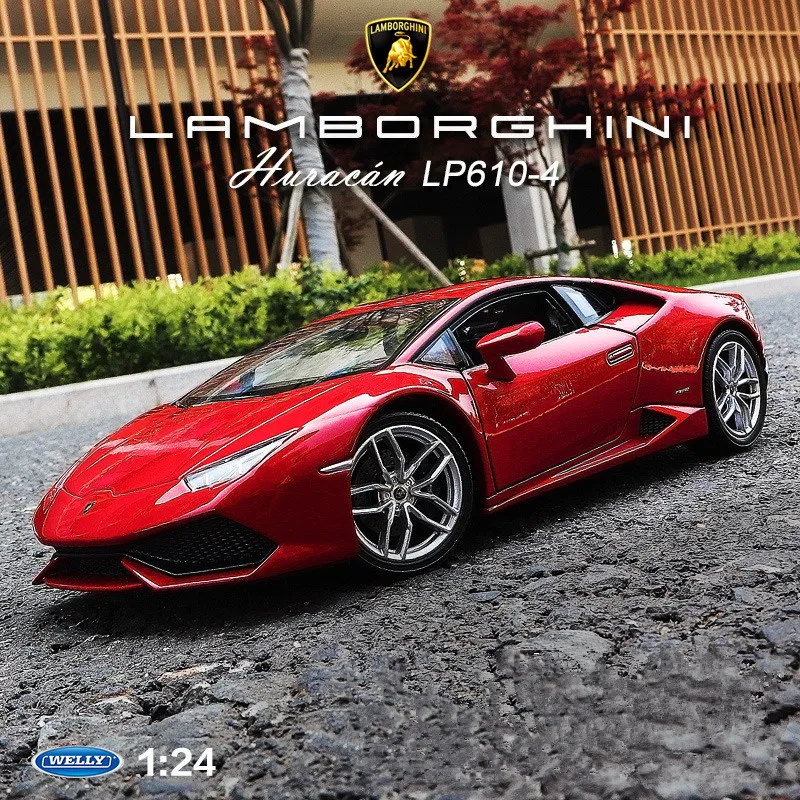 Welly 1:24 Lamborghini LP610 4 автомобильный брелок для автомобильных ключей имитационная