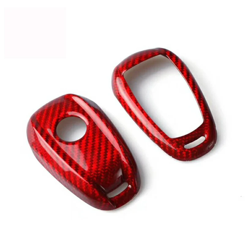 

Red Carbon fiber Car Key shell cover Fit For Giulia