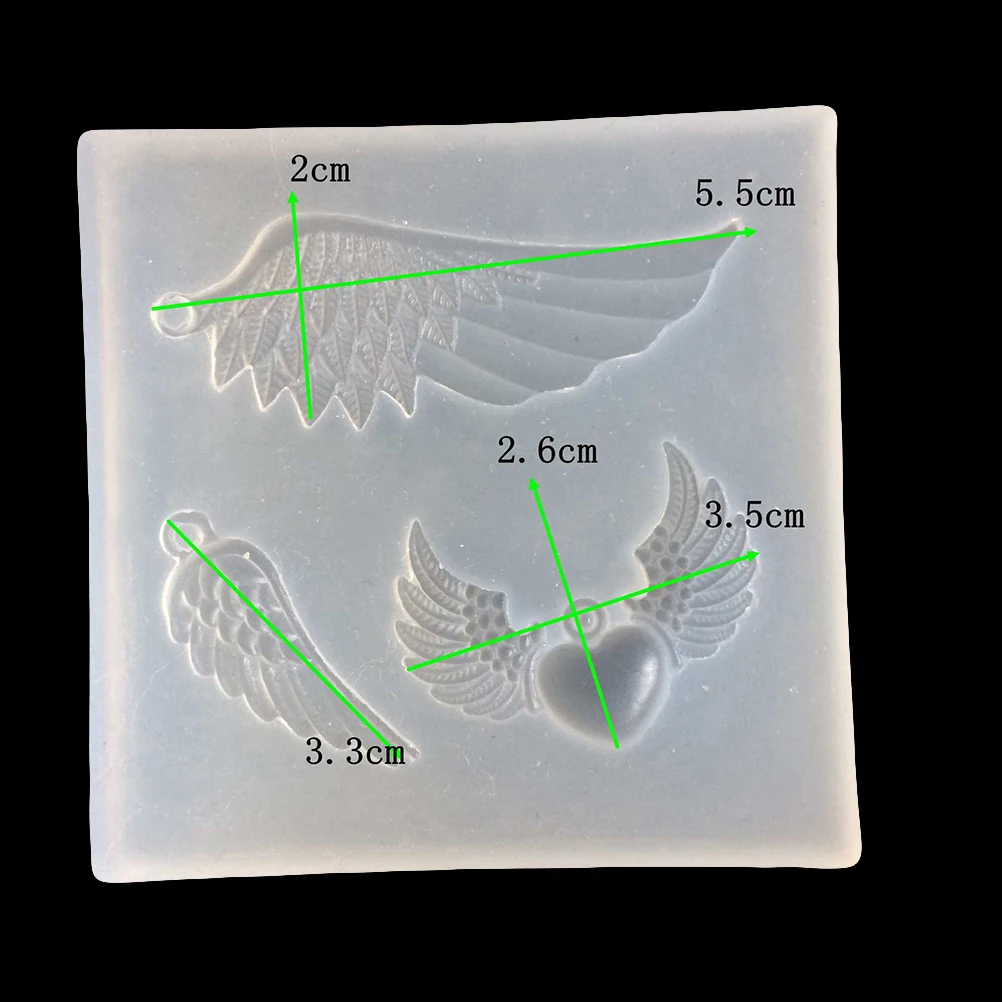 Прозрачная форма ангельские крылья для подвесок ручной работы из эпоксидной