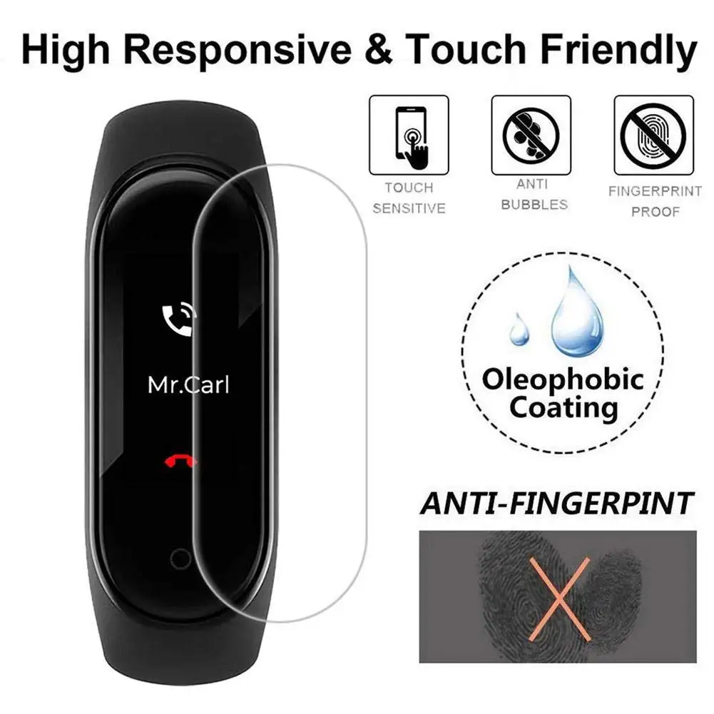 Mijobs Mi Band 3 4 защитная пленка для экрана мягкая Xiaomi аксессуары умного браслета