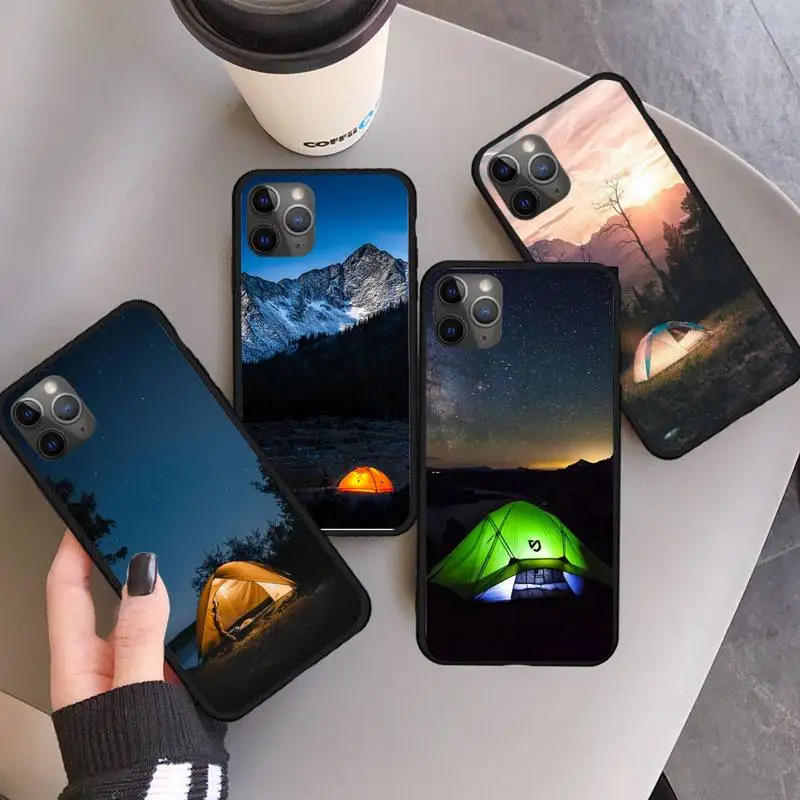 

Camping Nature Mountain Phone Case For iphone 12 11 13 7 8 6 s plus x xs xr pro max mini