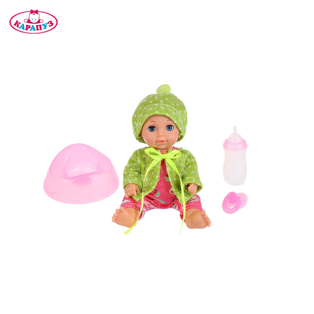 Пупс КАРАПУЗ кукла пупс Анечка пьет писает закрывает глазки с аксессуарами 20 см