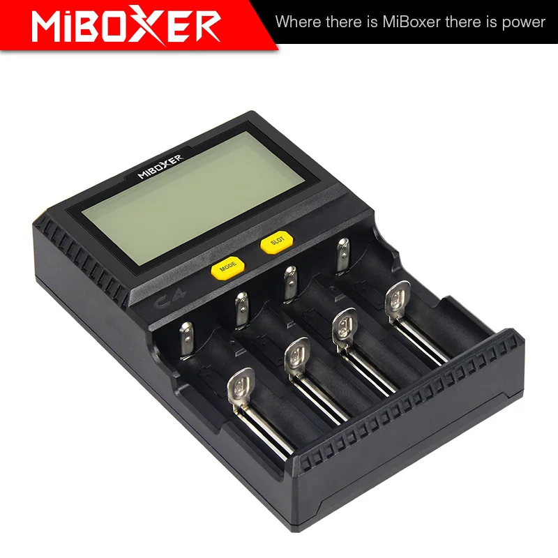 Miboxer C4 VC4 lcd Смарт зарядное устройство для литий-ионных/IMR/INR/ICR/LiFePO4 18650 14500 26650 AA 3,7 1,2 V 1,5 V батареи D4