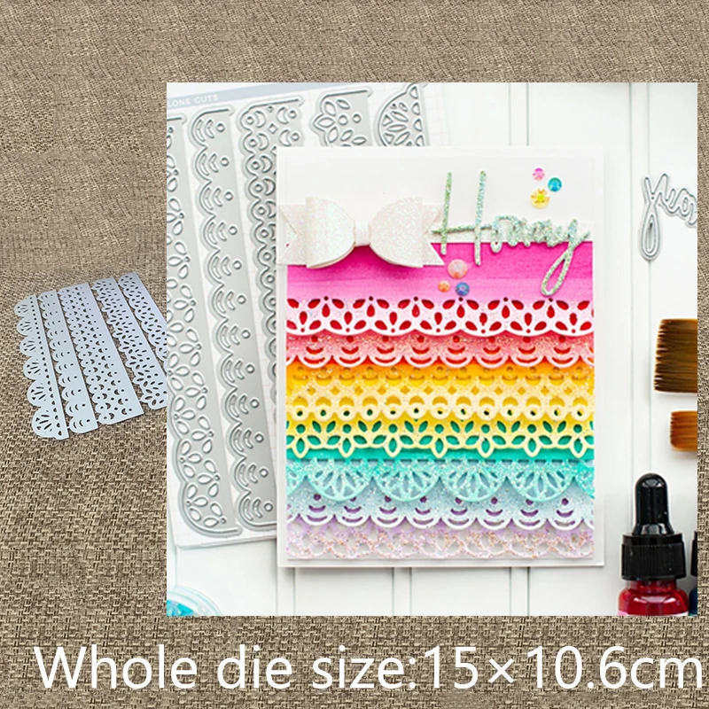 Новый дизайн металлический трафарет для рукоделия пресс формы 5 шт. кружевные