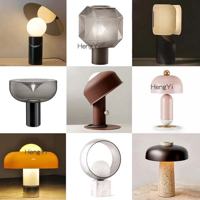

Современная Европейская Светодиодная настольная лампа со стеклянным шаром, декоративная прикроватная лампа для спальни, лампа для гостино...