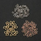 100300 шт.лот 4-8 мм металлическое Смешанное цветное овальное переходное кольцо разделенные Открытые Кольца соединители для сделай сам Ювелирная фурнитура