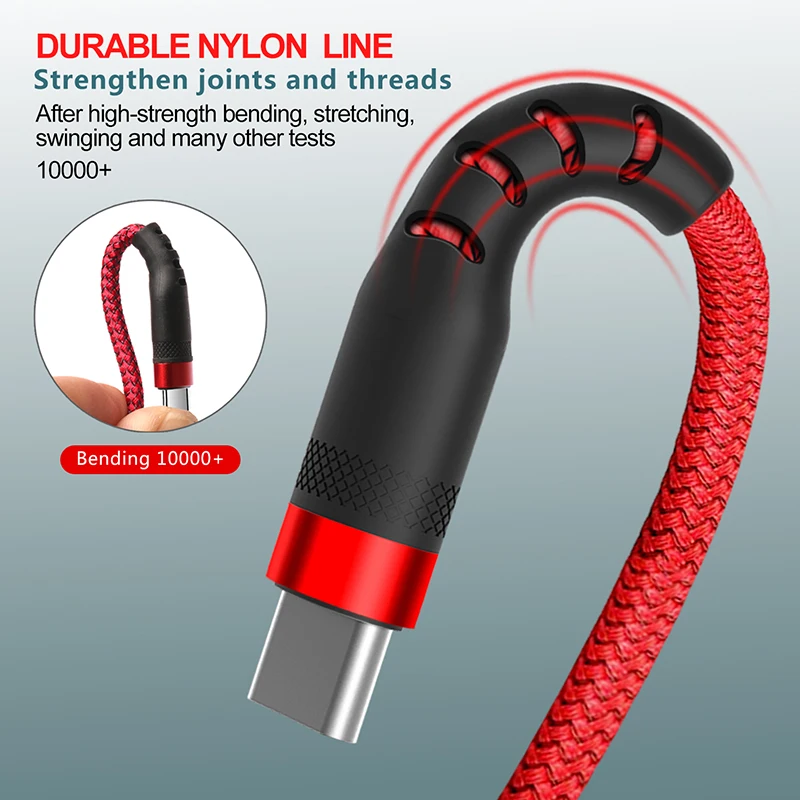 5A 3 in 1 Fast Charging USB Cable For Huawei Mate 40 Pro iPhone 13 12 11 Xiaomi Samsung Multiple Usb Phone Cord | Мобильные телефоны