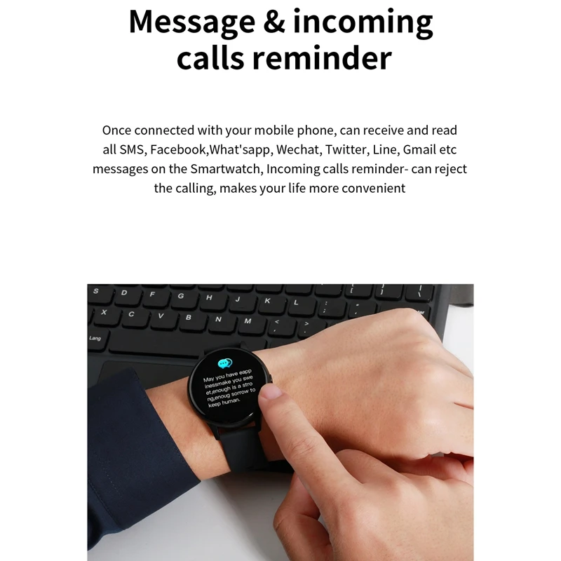 

T9 Smart Watch Blood Pressure Heart Rate Temperature Monitor Sports Bracelet Band Smartwatch for Android IOS