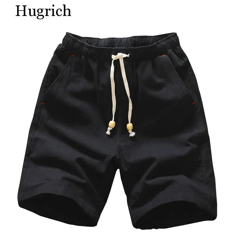 Шорты мужские хлопковые свободного покроя повседневные бермуды с завязкой на