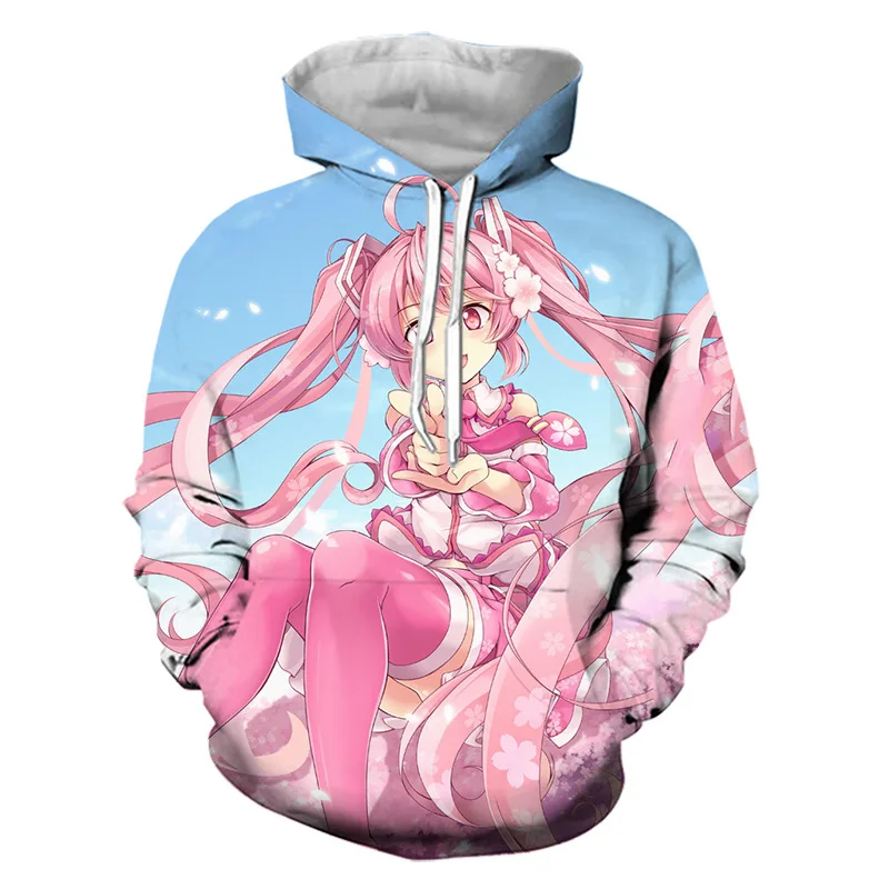 

Autumn Youth Fashion Hoodie 3d Printing Animation Hatsune Cute Japanese Famous Animation Men And Women Casual Sweatshirt Coat
