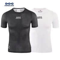 kemaloce 2021 cool mesh short sleeve cycling base layer white breathable bike undershirts mtb black bicycle jerseys