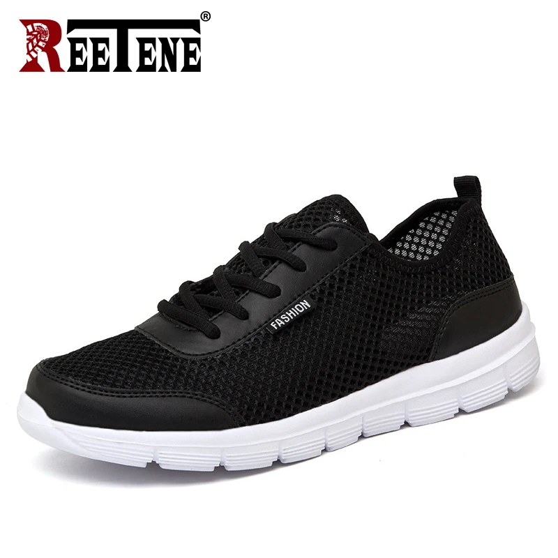 

REETENE New Summer Mesh Men Shoes Breathable Casual Shoes Men Mesh Male Shoes Comfortable Oversizes Sneakers