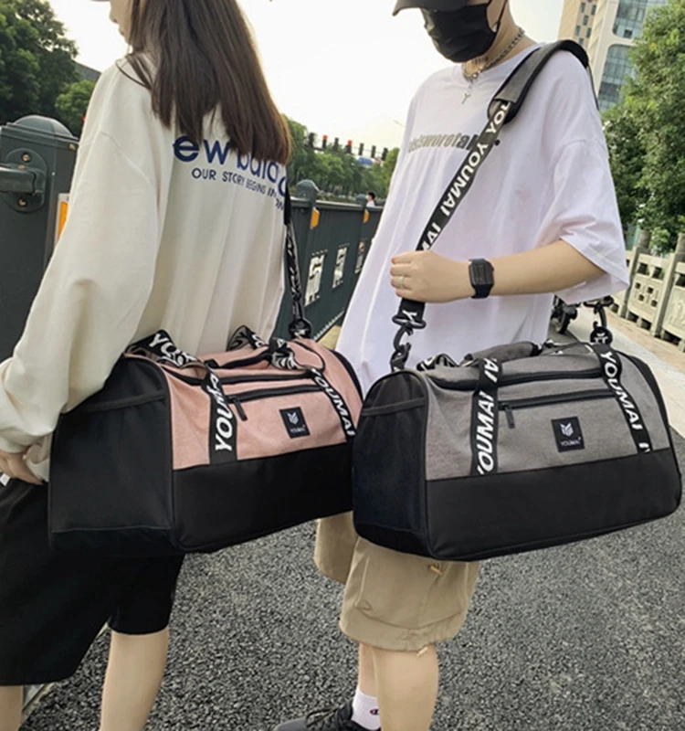 Women's Sports Fitness Yoga Bag Messenger Portable Backpack Large Capacity Dry Wet Separation Swimming Training Bag 2021