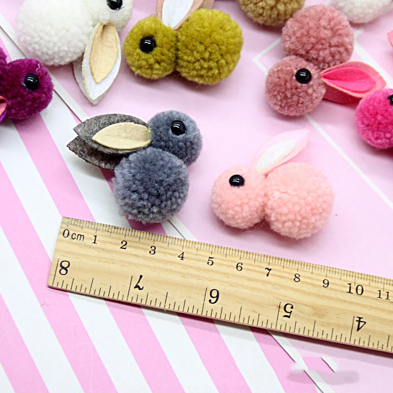9 шт./лот 4 5x4 5 см плюшевый милый кролик аппликации для одежды DIY ручной работы