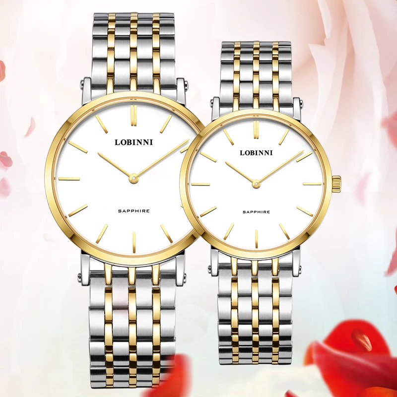 

Switzerland Luxury Brand LOBINNI Man Watches 6 mm Ultra-thin Quartz Watch Men Fashion Sapphire Waterproof Couples Clock L3002