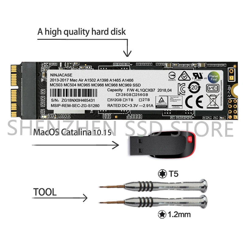 NEW 512GB SSD For 2013 2014 2015 Macbook Pro Retina A1502 A1398 Air A1465 A1466 iMac A1418 A1419 256GB 1TB | Компьютеры и офис