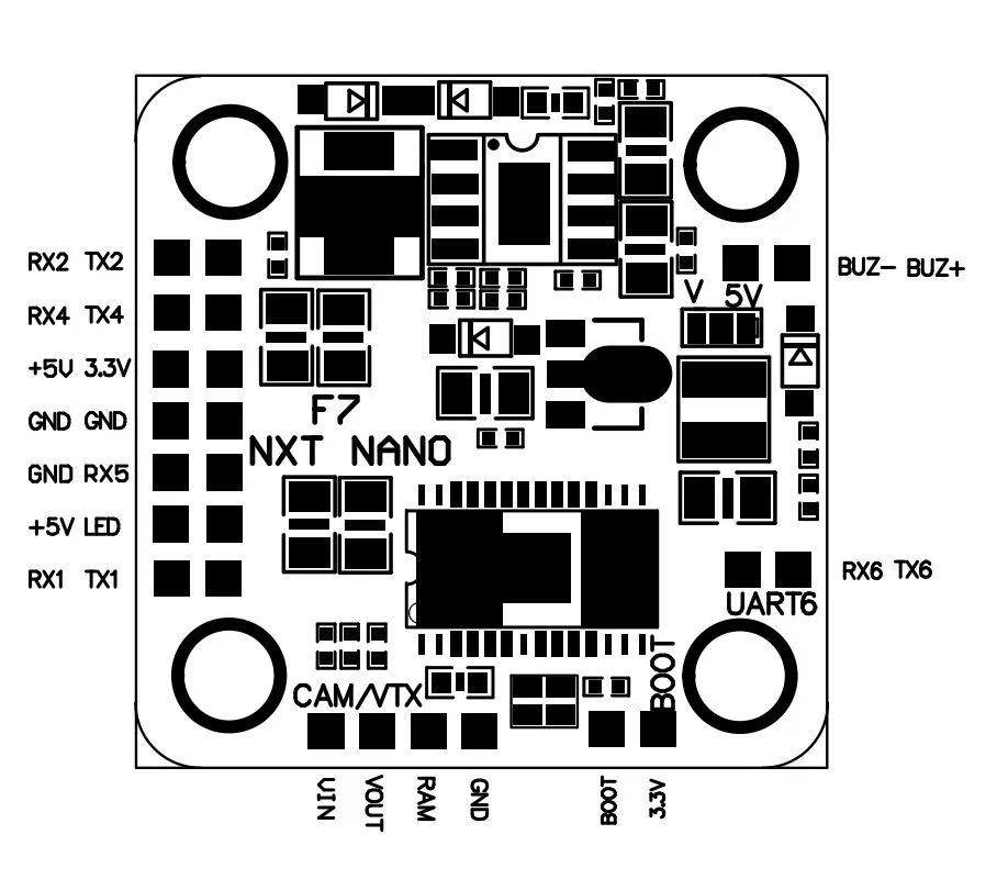 F7 NXT Nano Flight Control 5V/3A BEC интегрирует OSD с LC фильтром для моделей RC Quadcopter Drone Part Support DSHOT