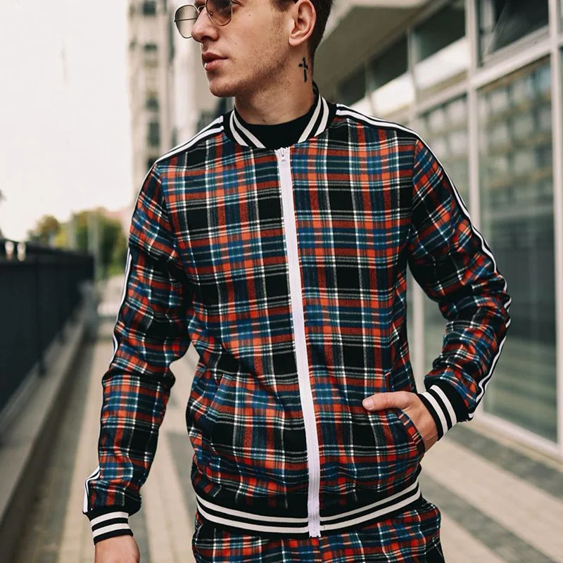 

2021 New Men's Autumn Gentlemen Tracksuit Set Male Sweatshirt Sweatpants Multi-pocket Fashion Trousers High Street Jackets Sets