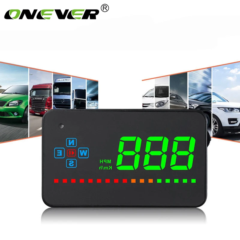 Onever Car HUD Projector Auto Display Electronic Windshield Precise Satellite Signal Light GPS Durable | Автомобили и мотоциклы