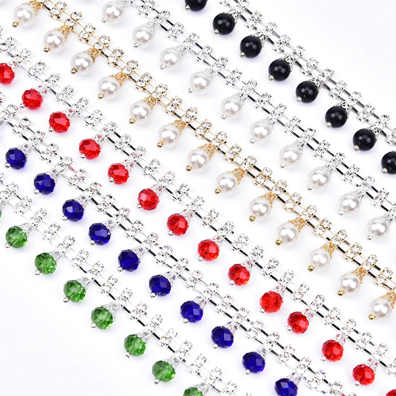 Высококачественные модные свадебные жемчужные кисточки 1 ярд отделка