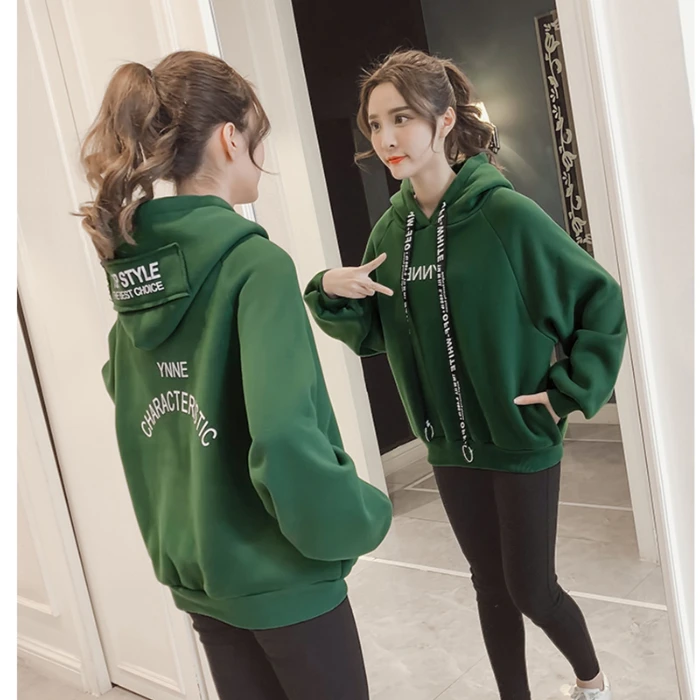 2019 красные женские толстовки с капюшоном флисовые свободные и молнией | Женская