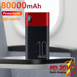 portable charger 80000mah power bank external battery charger usb for xiaomi phone samsung free global shipping