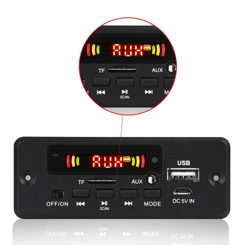 2x3 Вт усилитель MP3 декодер плата 12 в Bluetooth 5 0 30 автомобильный FM радиомодуль с