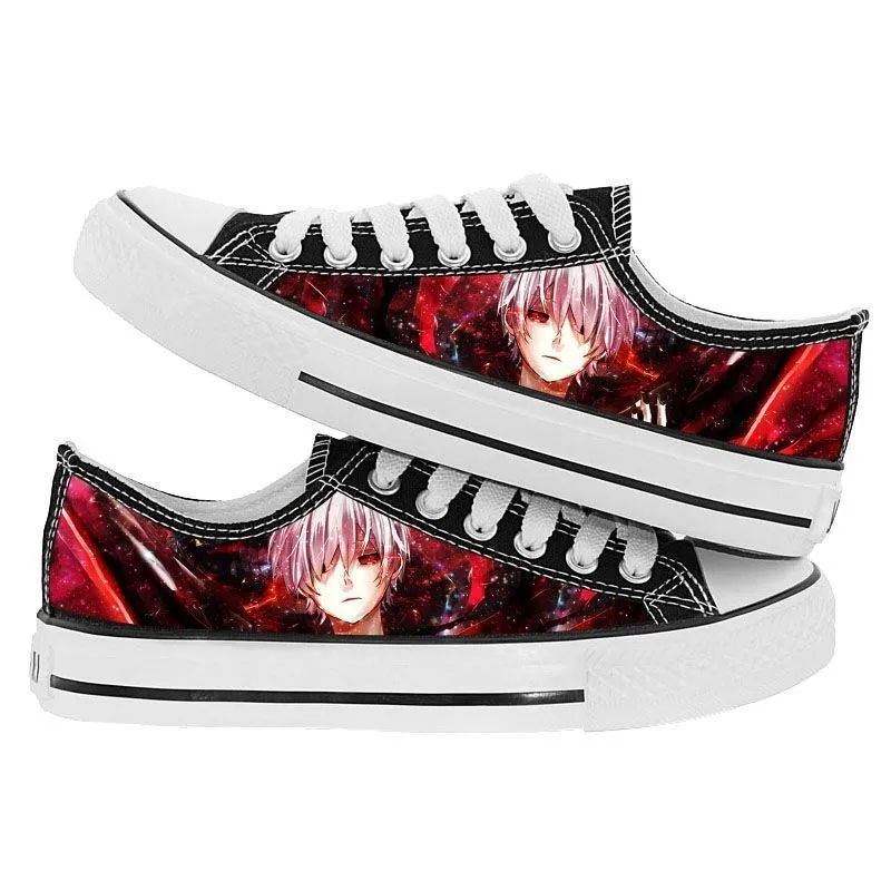 

Anime Tokyo Ghoul Students Tees Daily Casual Low Top Canvas Shoes Plimsolls