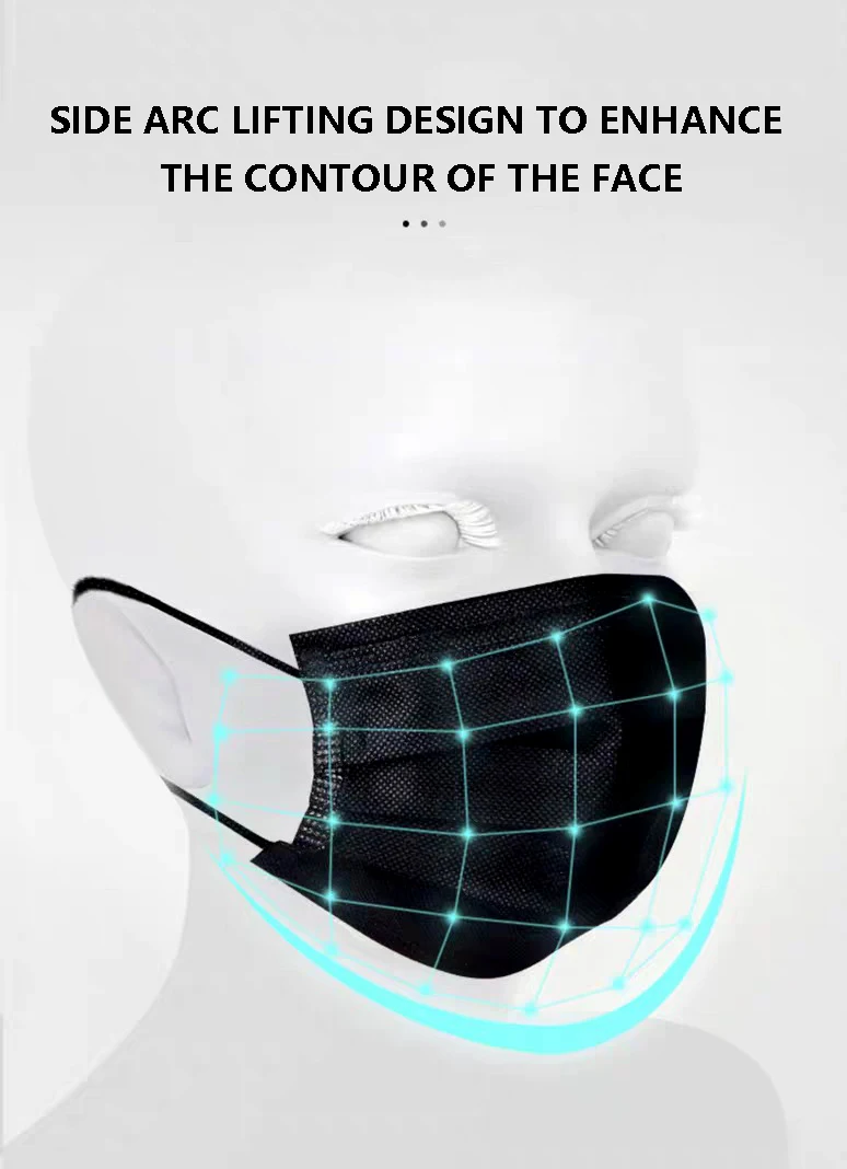 Одноразовая детская маска для лица 3-слойная из нетканого материала 10-200 шт. |