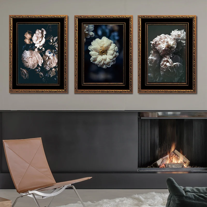 Скандинавский стиль цветок стены Искусство Холст плакат Современная Гостиная