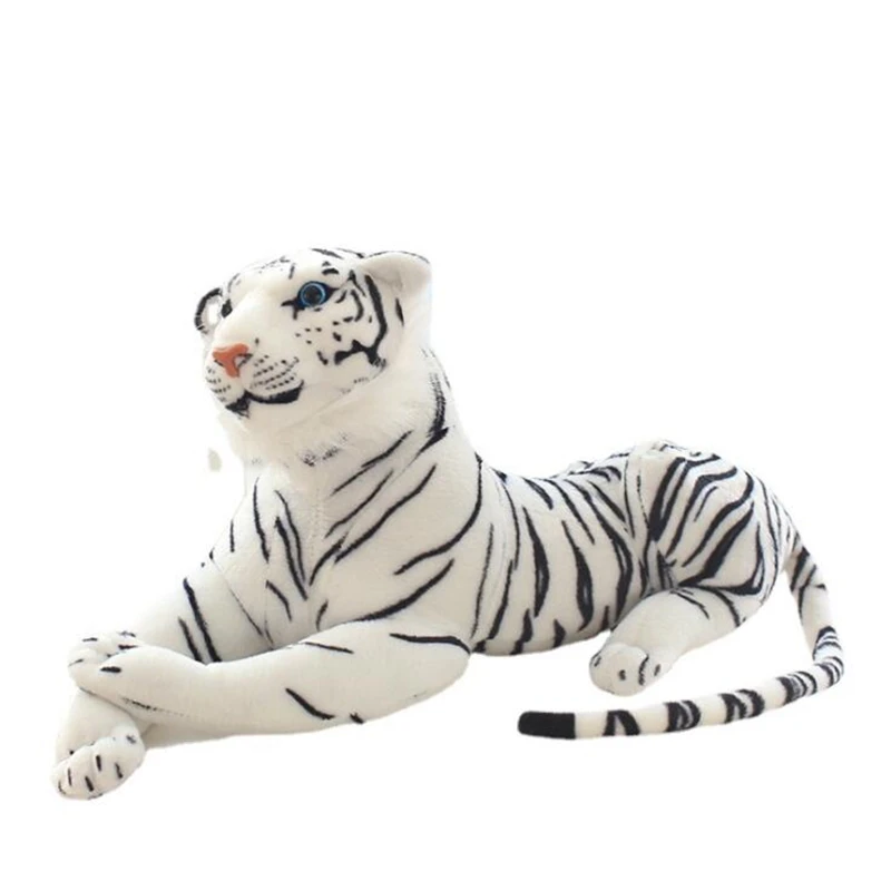 

30-120 cm Tiger Leopard Plush Toys Soft Wild Animals Simulation White Jaguar Doll Children Kids Birthday Gifts