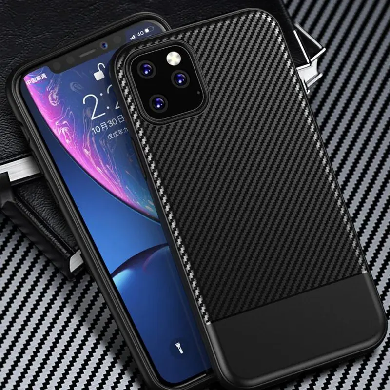 Чехол из углеродного волокна для iphone X iphone 7 8 plus XR XS Max 11 7 Роскошный чехол для iphone 6S 6 plus iphone 8 XS чехол для Max XR силиконовый