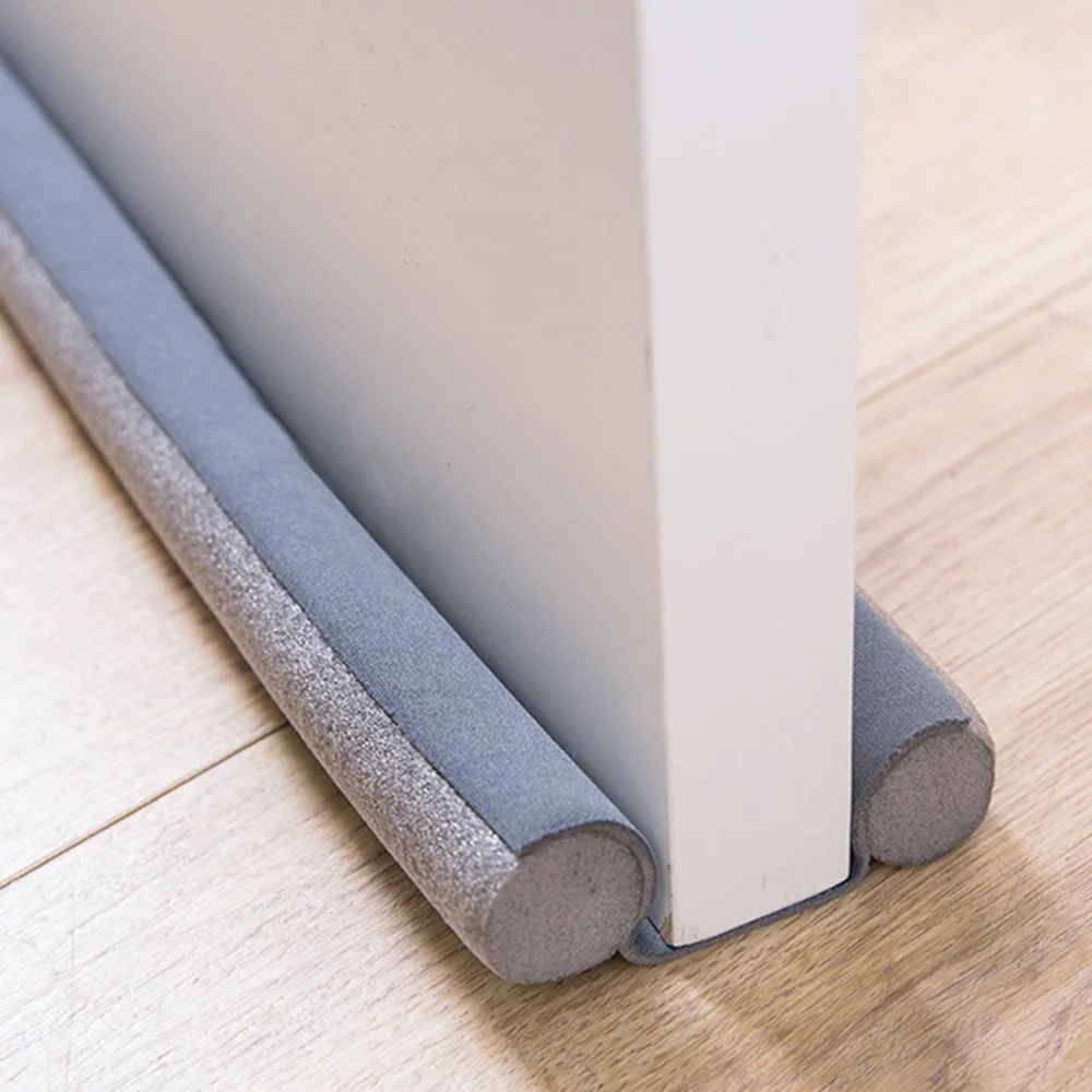 

2x Sealing Weather Strip Under Door Draft Blocker 93*10cm Gray High Quality
