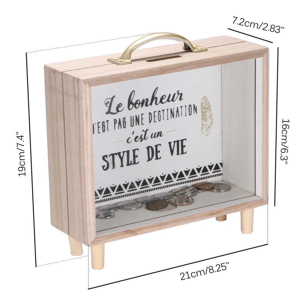 Копилка для монет и наличных искусство свежего дерева копилка денег украшение