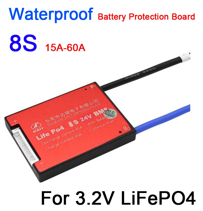 8S 15A 60A Lifepo4 защита литиевых железных фосфатных аккумуляторов инвертор для платы W