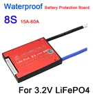 Водонепроницаемый 8S 24V Lifepo4 литий-железо-фосфатный аккумулятор защита инвертор для платы BMS баланс 15A 20A 30A 40A 50A 60A 3,2 V 8